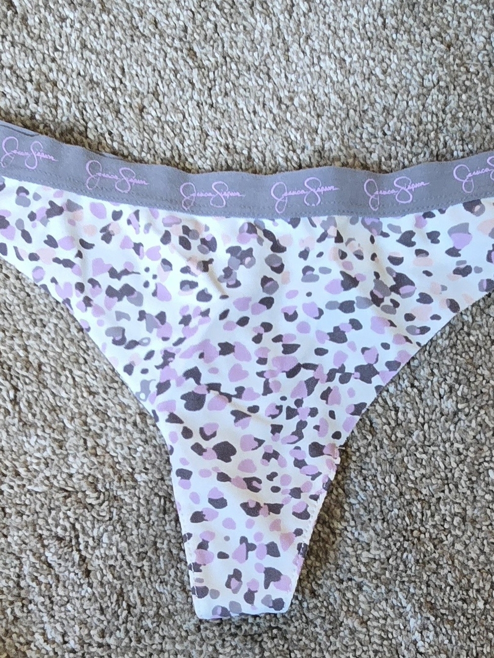 Jessica Simpson Assorted Thong Bottoms - Pink, Peach, Gray - Picture 8 of 10